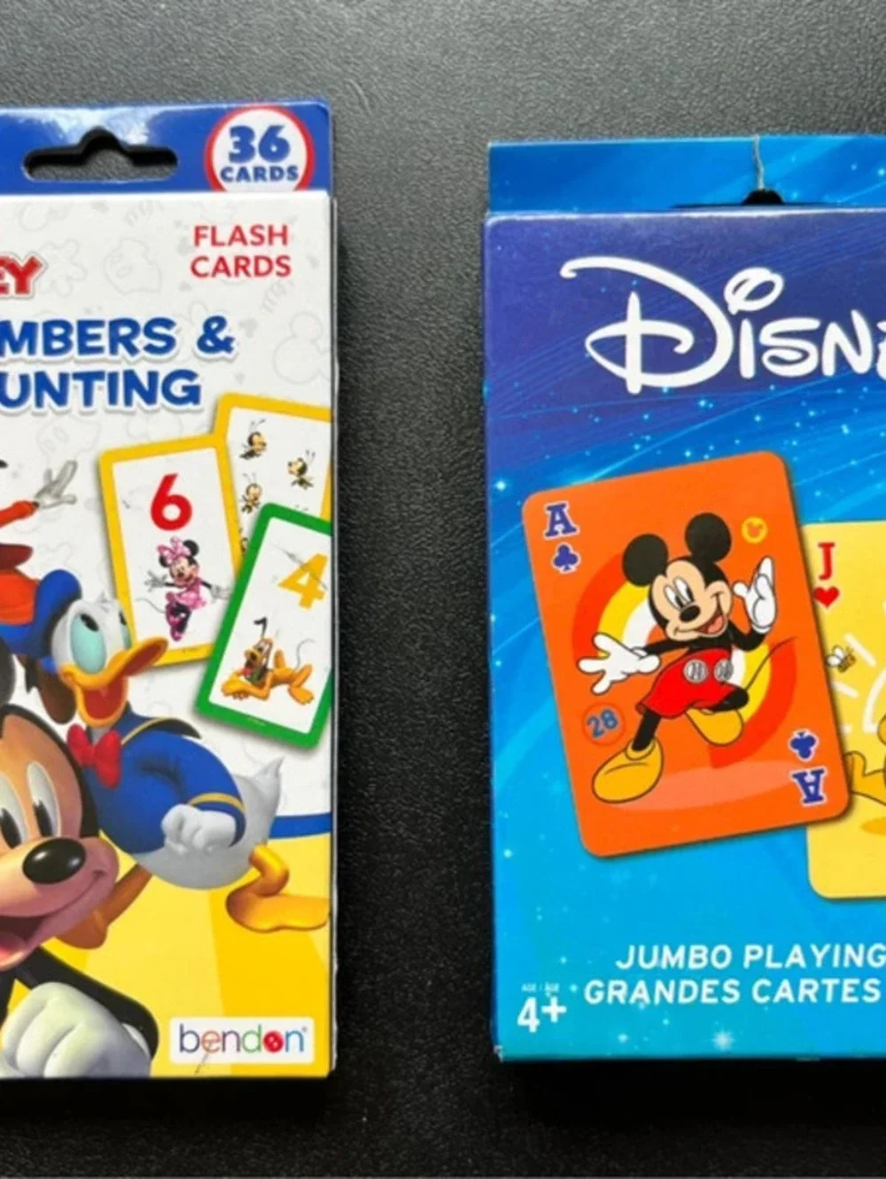 Disney learning deck and jumbo cards for little hands